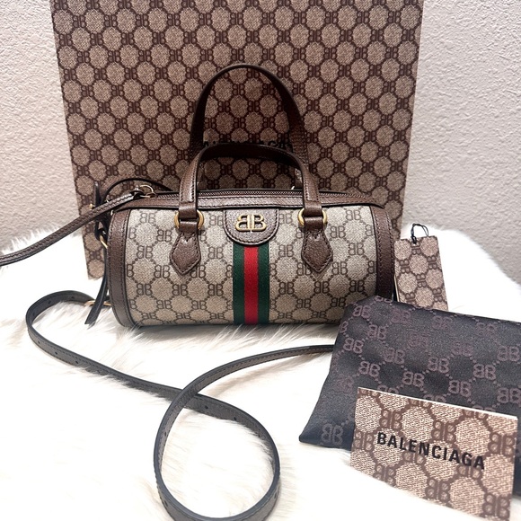 NEW Gucci x Balenciaga The Hacker Project Small Boston Bag - Picture 1 of 10
